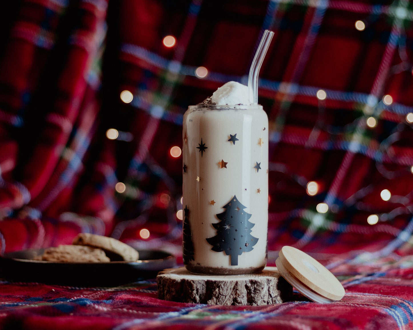 Christmas Night Glass Cup