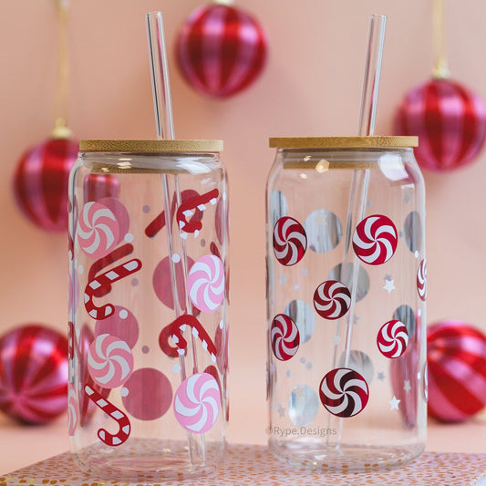 Christmas Candy Glass Cup