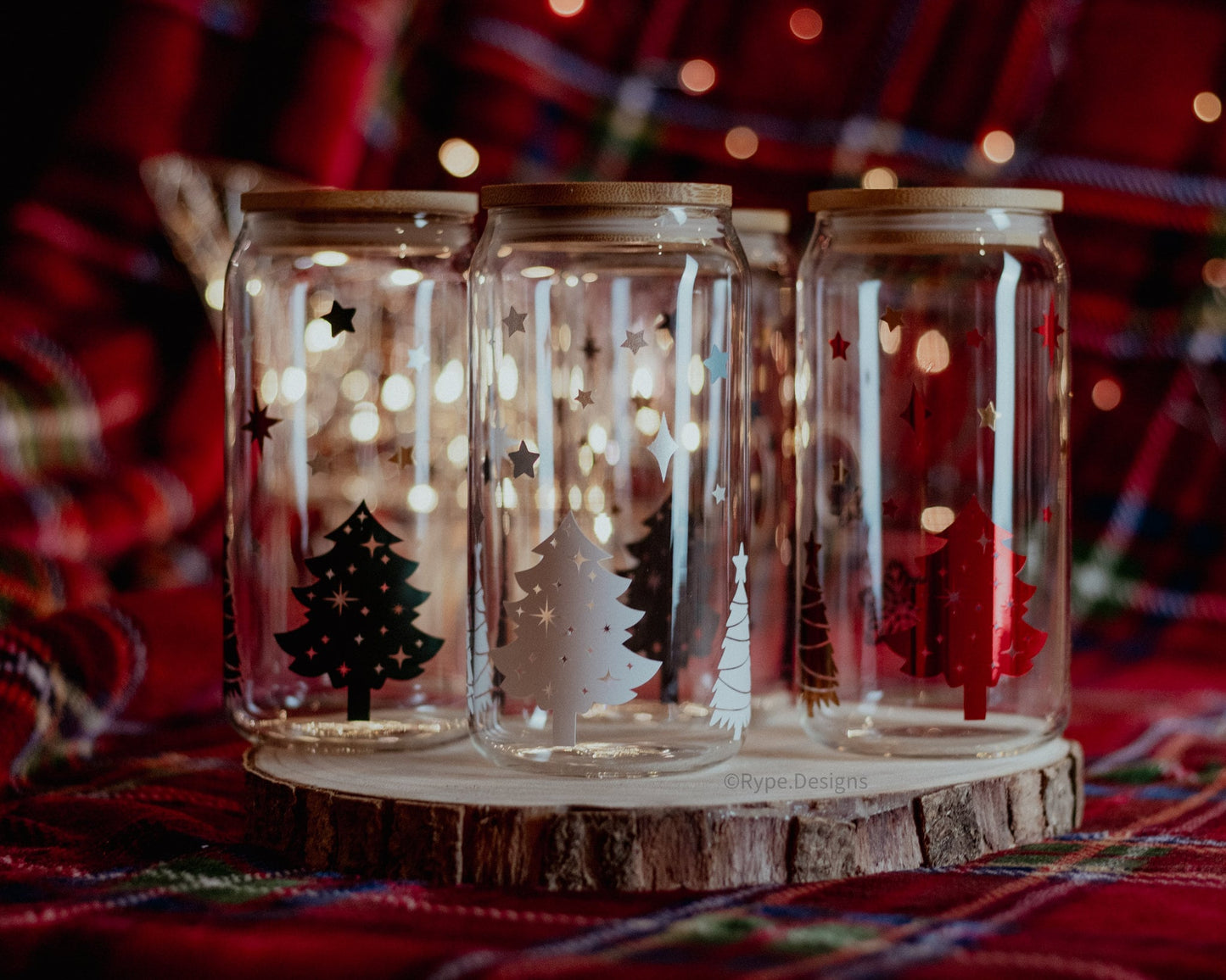 Christmas Night Glass Cup