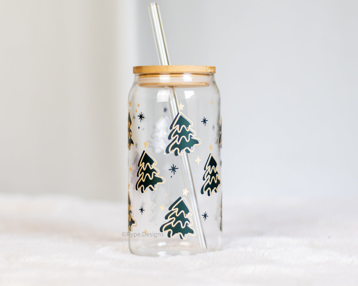 Christmas Tree Glass Cup