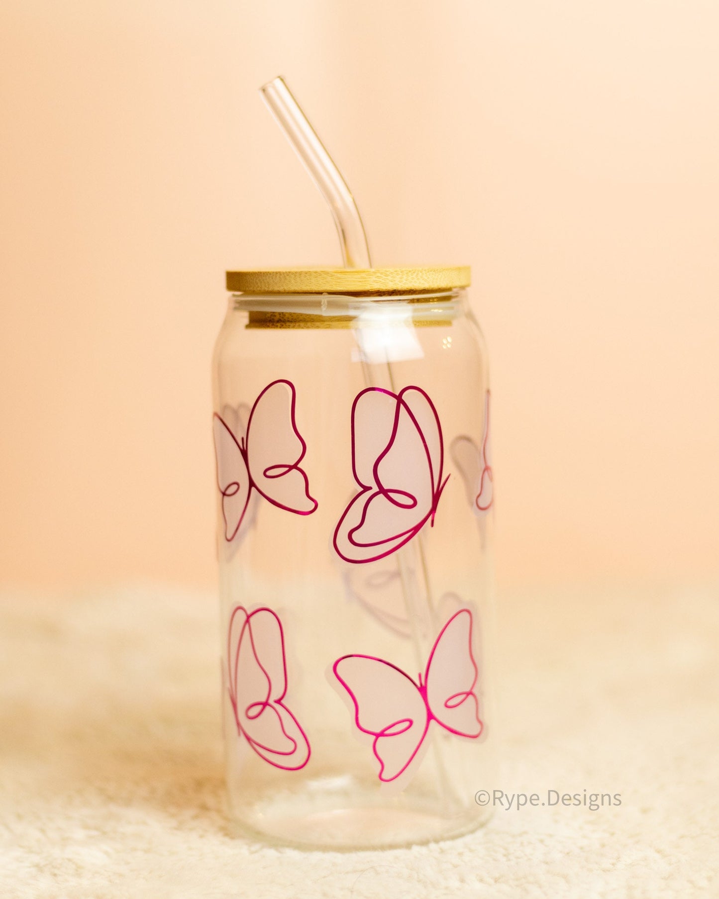 Butterfly Color Changing Glass Cup