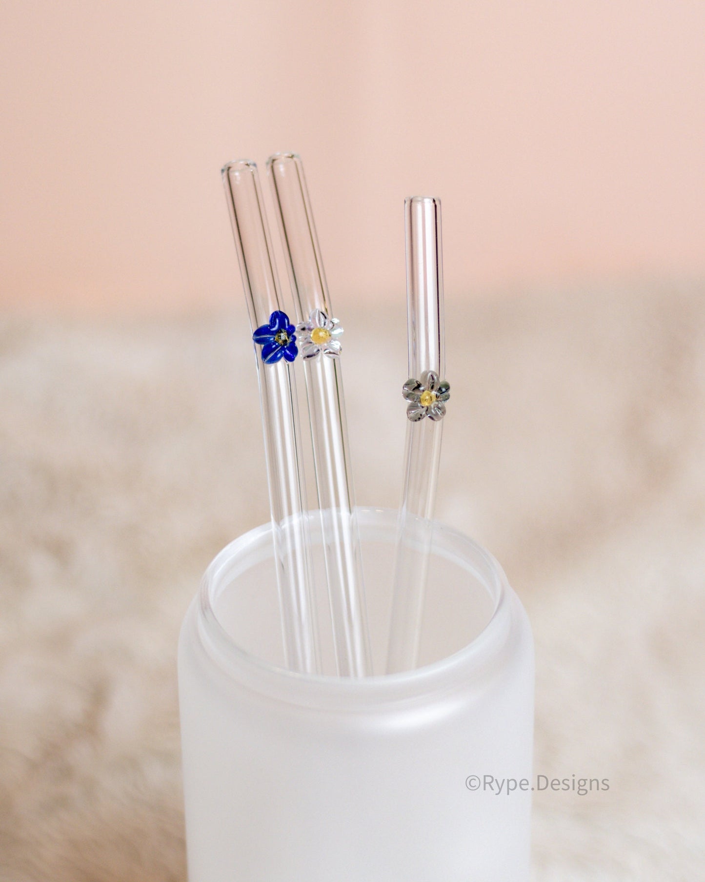 Flower Glass Straw