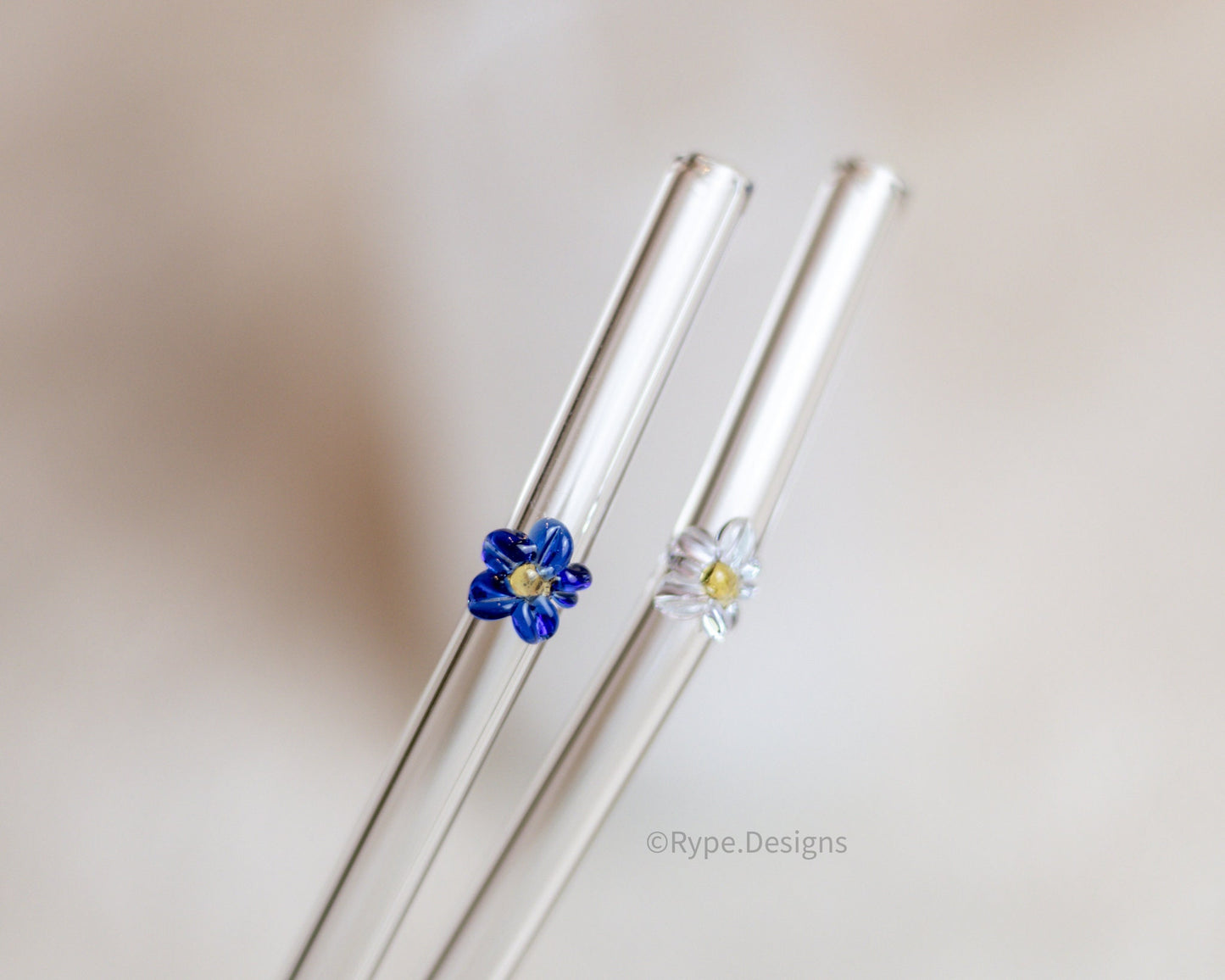 Flower Glass Straw