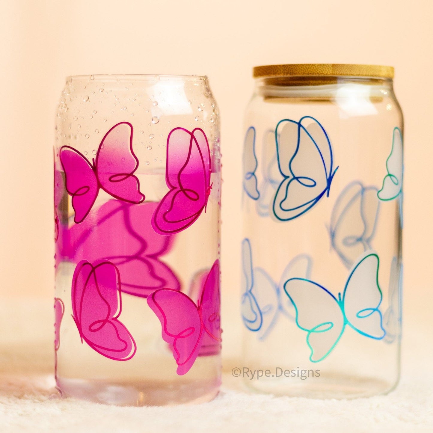 Butterfly Color Changing Glass Cup