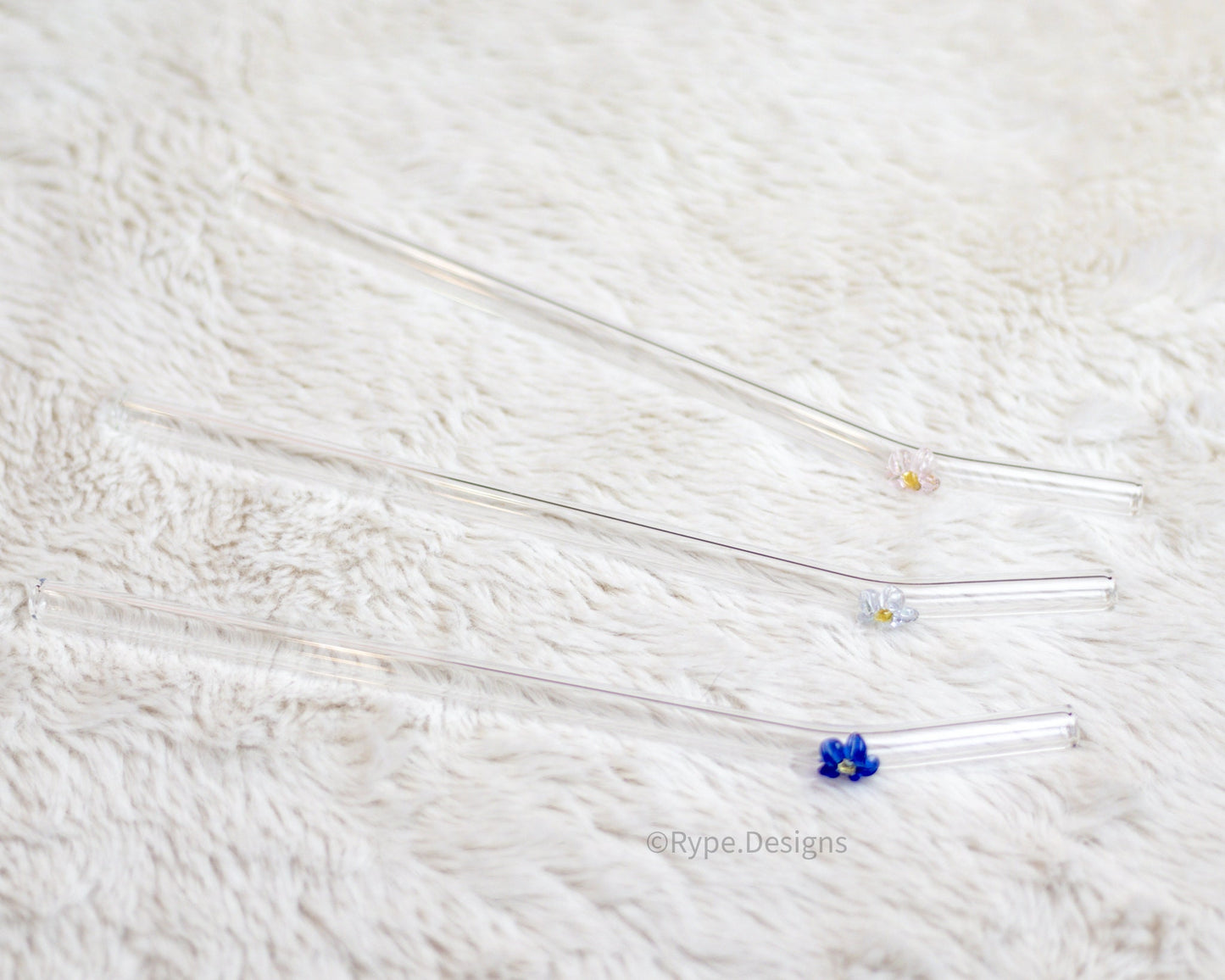 Flower Glass Straw