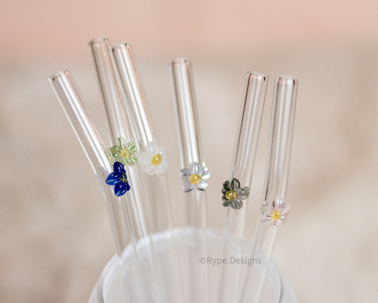 Flower Glass Straw