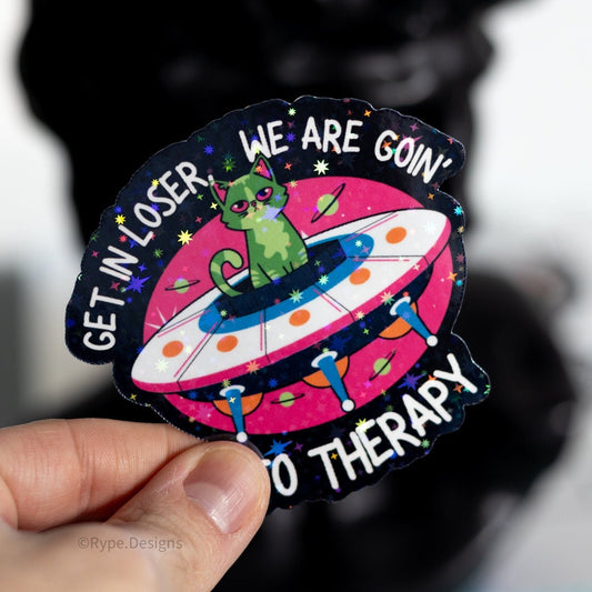 We Are Going to Therapy Sticker