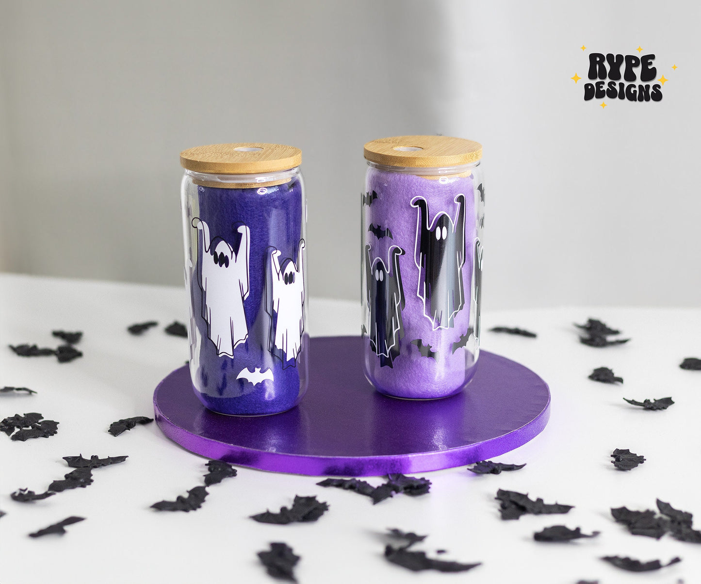 Spooky Ghosts Glass Cup