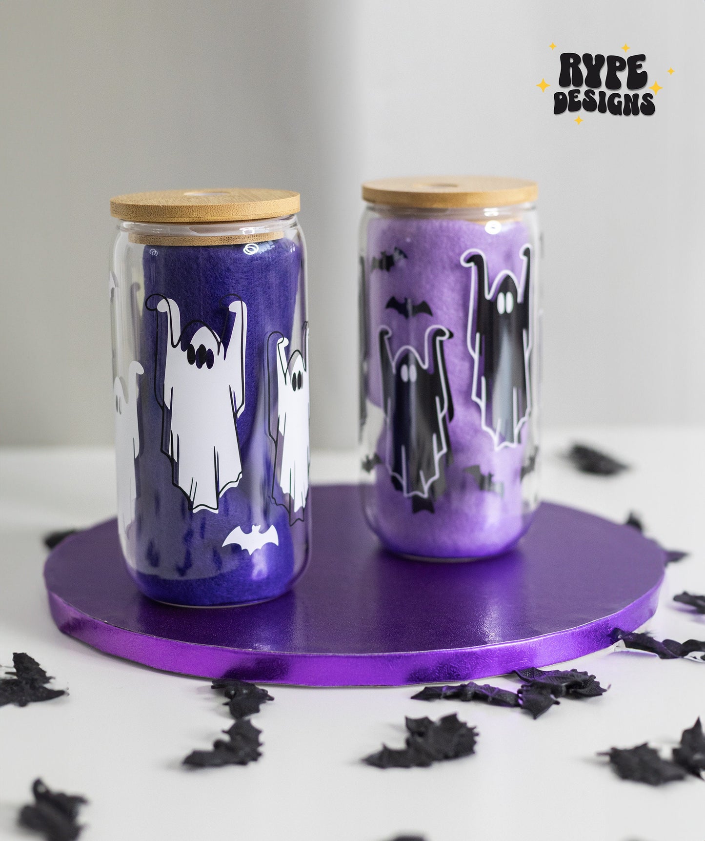 Spooky Ghosts Glass Cup