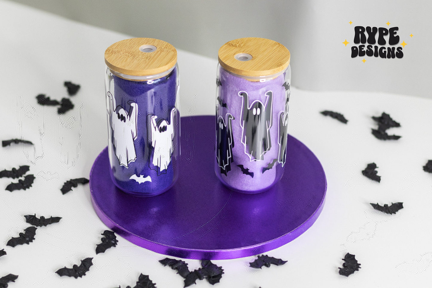 Spooky Ghosts Glass Cup