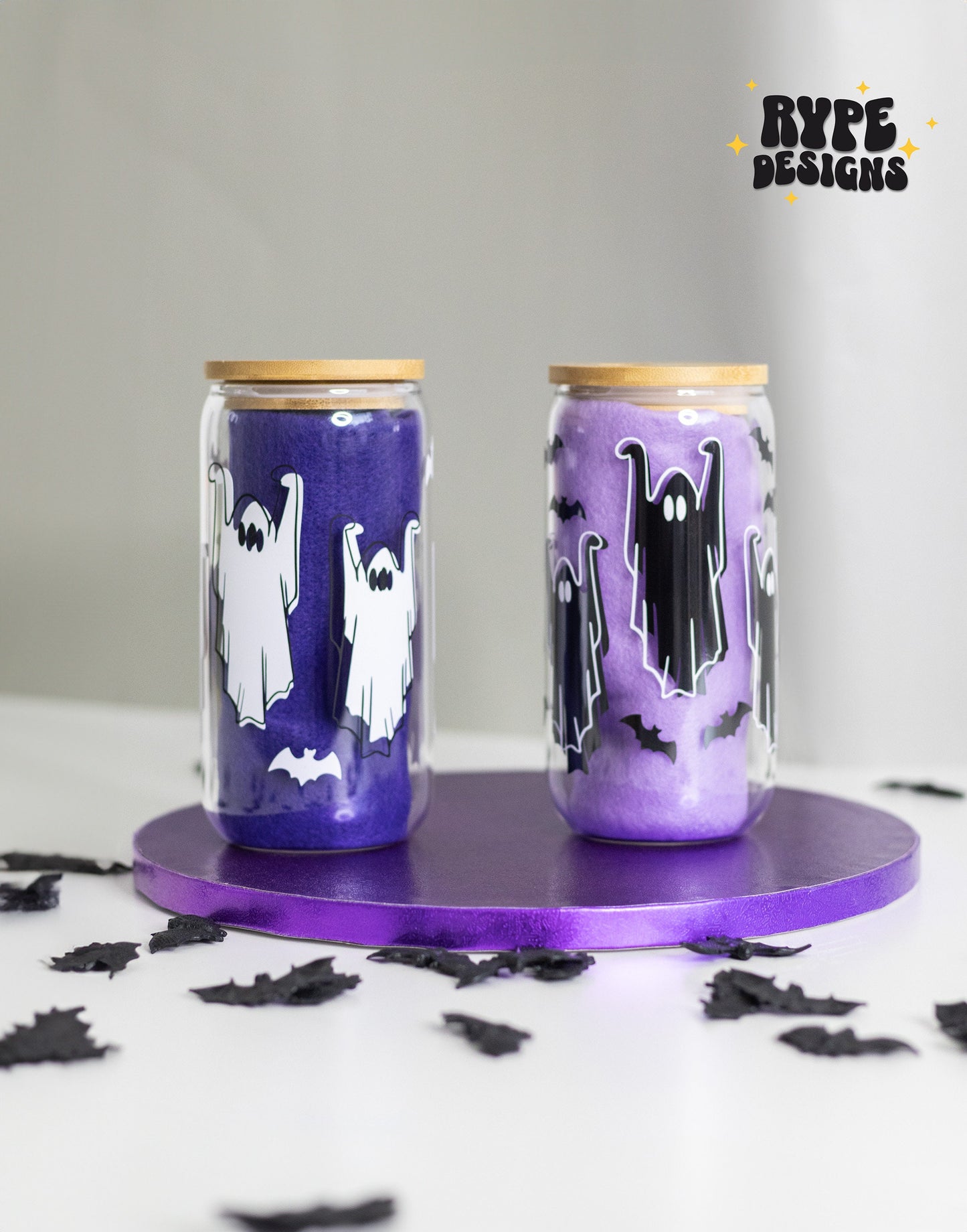 Spooky Ghosts Glass Cup