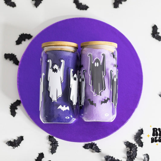 Spooky Ghosts Glass Cup